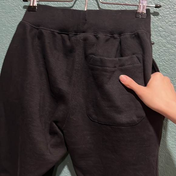 XS Champion Black Reverse Weave Joggers with Side pockets and back pocket - Picture 7 of 8